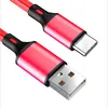 Гибкий USB -кабель высокий растягивающий 2A Зарядка Нейлоновое плетение типа C Micro USB -шнур для синхронизации зарядного устройства Samsung Huawei