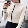 Pull Femme Doux Style Coréen Maigre Hiver Col Roulé Femmes Moulante De Base Pulls À Manches Longues Pull Femme Manteau Femme Top S19802