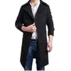 Mens Trench Coat 2019 Nouveau Designer De Mode Hommes Long Manteau Automne Hiver À Double Boutonnage Coupe-Vent Slim Trench Coat Hommes Plus La Taille T190829