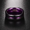 紫色のリングスクラブグルーブメンリングタングステンカーバイドアニロパラホンブレス男性ファッションジュエリードロップJ190625264K