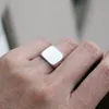 Engravable Genuine 925 Sterling Silver Mens Plain Square Signet Ring