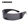 YOOSKE drôle futuriste enroulé autour de Monob Costume lunettes de soleil masque nouveauté lunettes Halloween fête fête fournitures décoration