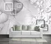 3D Wallpaper Black and white creative leaf but Background Wall Mural Living Room Bedroom Home Decor Wall Paper For Walls 3 D Papel De Parede