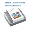 Diode laser 980nm pour enlever les veines du visage, machine pour enlever les veines du visage, équipement de beauté au laser vasculaire 980 nm
