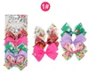 Jojo Siwa Bows Clip Set Hair Accessories for Girls Kids Baby Easter Ribbon Colorful 5inch Hairpin Boutique Barrettes Headwear HC149