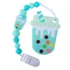 Baby Silicone Beads Food Grade Ice Cream Teether DIY Toy Infant Nursing Pacifier Chain Clip Children Teethers Product