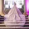 2020 Ball Gown Wedding Dresses Applique Rhinestone Sequins Strapless Bride Gowns Cathedral Tarin Vestidos De Novia