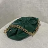 Nieuwswolk vorm avondtassen tas met dikke ketting koppeling vrouwen zak echte lederen clip handtassen crossbody totes267j