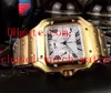 2 Стиль Бесплатная доставка 100 XL 40мм 18K розовое золото Япония Multi-хронографа кварцевый механизм Мужские часы Мужские наручные часы