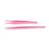 Nail Curved Tweeer Kippers Piezas de pestañas Cortador de uñas de acero inoxidable Scissor Eyebrow Pinzas Herramientas de manicura 2pcs / set