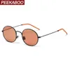 Petites lunettes de soleil ovales femmes polarisées uv400 monture en métal lunettes de soleil rondes pour hommes 2023 rouge orange bleu style d'été