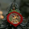 Neue hölzerne Hollow Light Charms Ormamente Weihnachtsbaumfest -Dekoration Hängende Anhänger