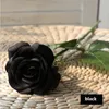 Artificielle Unique Rose Real Touch Matériel Fleurs Artificielles Rose De Mariage Main Tenant Rose Faux Soie Unique Tige Roses
