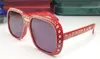 Partihandel - Designer 0427 Solglasögon för kvinnor med diamantstenardesign 0427S Kvadratram Glasögon Toppkvalitetsglasögon UV400 Protection