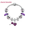 Hele-Charme Hart Sleutel Hanger 925 Zilveren Armbanden Zonnebril gezicht kralen Diy Bruiloft Sieraden kerstcadeau Charm Accessoires309W