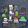 Cartoon Animal Enamel Pins Custom Panda Cat Turtle Fox Rabbit Brooches Bag Clothes Lapel Pin Badges Funny Zoo Jewelry zdl04084923511