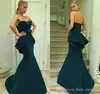 2019 Beautiful Peplum Prom Dress Nuovo arrivo Mermaid Long Backless Formal Holidays Wear Graduation Evening Party Gown Custom Made Plus Size