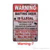 Warning Tin Painting Toilet Kitchen Bathroom Decor Poster Bar Pub Cafe Warning Retro Metal Sign Home Restaurant Vintage Tin Signs BH2209 TQQ