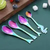 Magic Color Coffee Mixing Spoons Puffer Fishes Whales Dolphins Spoon Originality Marine Animal Dinnerware With Different Colors 4 5xc2 J1