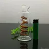 Färgad Spiral Tap Cigarettkokare Glas Bongs Glas Rökning Rör Vattenrör Olje Rigglas Skålar Oljebrännare