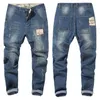 Talla grande Harlan Jeans Masculino 2019 primavera Nuevos Hombres Stretch Jeans Moda Casual Camuflaje Pantalones Brand Ropa 40 42 44 46 48