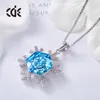 Colliers pendentifs Nouvel accessoire Collier flocon de neige pour six hommes avec pendentif en cristal Swarovski