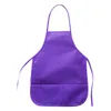 Grembiuli per ragazza Tasche in tessuto per bambini Aula Artigianato Pittura GialloApron224a