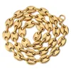 Europe and America Mens Hip Hop Jewelry Gold plaqué Collier de chaîne en acier inoxydable pour hommes Bijoux du Rappement Gift199W