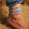 Boho Handmade Braided Rope Anklet Beach 빈티지 보헤미안 Anklet 직조 다채로운 밧줄 꼰 발목 체인 팔찌 여성 여자 쥬얼리