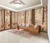 Nordic Woods Elk Creative Whole House Achtergrond Muur Schilderij Mooie 3D Wallpaper
