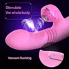 Intelligent sugande teleskopisk dildo vibrator silikon värmeklitoral stimulator massage nippel suger sexleksaker för kvinna mx191228