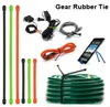 Originele versnellingsbak, geassorteerde kleurgrootte herbruikbare rubberen twist tie kabel voor thuis tuin outdoor multi-use touw bindende fixing tool