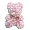 40cm Bear of Roses Artificial Flowers Home Wedding Festival Plush Dolls DIY Wedding Decoration Gift Box Wreath Crafts