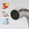 Kitchen Faucet Stainless Steel Bathroom Basin Sink Tap Wall Mounted 360 Degree Swivel Double Hole Hot Cold Water Mixer Tap Crane T200424