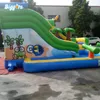Patio al por mayor Precio Comercial Complete PVC Material de PVC inflable Bouncer con parque acuático Pool Slide para la venta