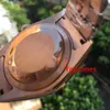 41mm Rose Gold Men Geneva Titta på Green Roman Mens Luxury Automatic Movement Designer DayDate Women's Fashion Watches Wristwatc240a