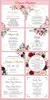 Romantic Blush Rose Spring Fleur Fleur paillette Laser Coup Pocket Kits Invitation Kits expédiés par UPS7540704