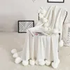 90 * 110cm / 150 * 200cm stickning kasta filtar fast med boll hand-stickade plädar filt baby vuxna soffan kasta