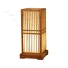 Japan Style Bamboo Table Lamp Handmade Wood Desk Light Hotel Cafe Bistro Bar Restaurant Sitting Room Bedside Creative Wooden Lighting