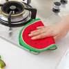 Toalla de cocina colgante con estampado de frutas Kawaii, toallas de microfibra, trapo de limpieza de secado rápido, paño de limpieza, servilleta, estropajo SN2404