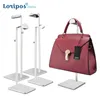 Bolsa de metal pendurar exibição rack rack hap estand stand mesa de peruca suporte suporte de suporte de tampa de tampa de tampa de tampa de tampa prateleira de pouso metal