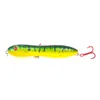 10.5cm 16.1g Tête de serpent Pencil Centre de la mer Pêche Leur de pêche 3D Yeux Plastique Wobbler Floating Cranhankbait avec des crochets artificiels