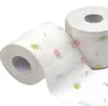 2Packs 30 m/pack fruktdesign tryckt pappers toalettvävnader rullar toalettpapper nyhet vävnad grossist