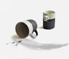 خمر الفخار الخشن حليب القهوة القدح 300 مل الإبداعية يابانية الشاي كوب الكوب الأبيض الحبر الأسود 250 مل كوب هدية القدح للمنزل