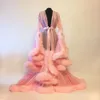Wholesale-Womens Solid Lace Up Loose Satin Silk Robe Kimono Dressing Gown Wedding Party Bridesmaid Sleepwear Gown Full Sleeve