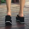 Mulheres verão salto alto plataforma sandálias senhoras cunhas sólidas flip flops sapatos menina ao ar livre chinelos de praia y200624 gai gai gai