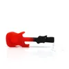 Silicone Smoking Pipes Guitar Styles Oil Burner Dab Pipes Tobacco with Glass Bowl Multicolor Silicon Pipe VT0014