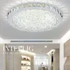 Luxe ronde LED Crystal Plafondlamp Ultradunne 6cm Flush Mount Plafondverlichting Armatuur Gemengd Crystal voor Woonkamer Slaapkamer Keuken