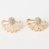 2019 NEW Charm Crystal Flower Earrings For Women Fashion Jewelry Double Sided Gold Silver Gift For Party Best Friend