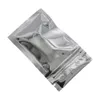 200pcslot 7710cm Silver Aluminum Foil Front Clear Package Bag Zip Lock Dried Food Storage Pouch Moisture Proof Grip Seal Plasti8969784